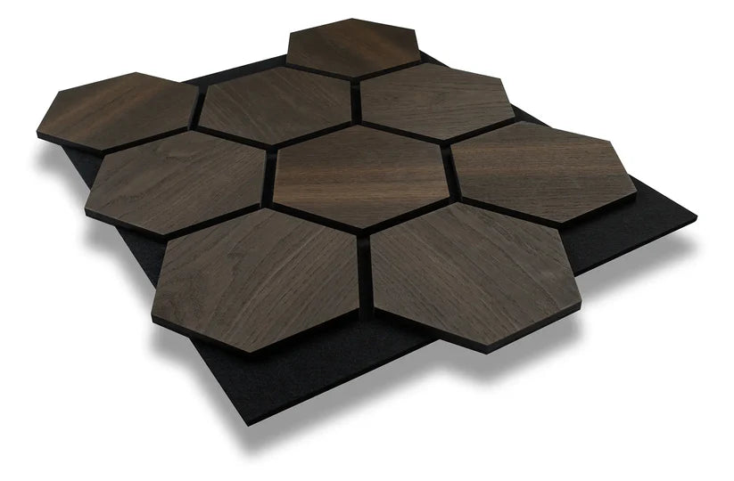 Dekorative Hexagon Veggpaneler i Tre